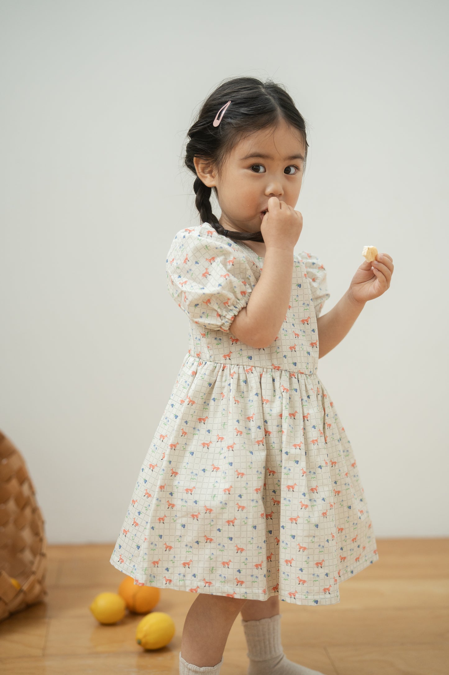 Short Sleeve Dress - Kitsune