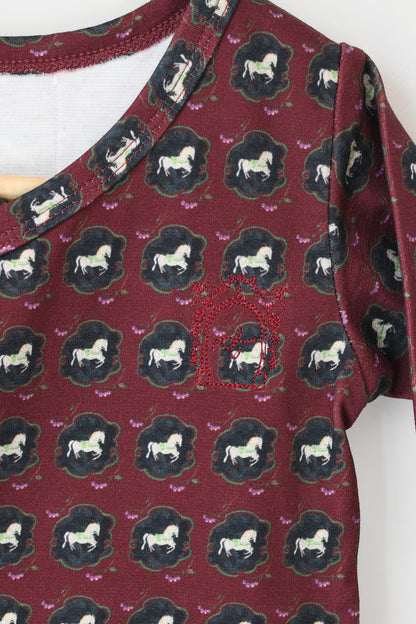 Long Sleeve Bodysuit - Horse