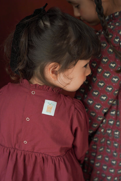 Long Sleeve Dress - Fairground Emblems