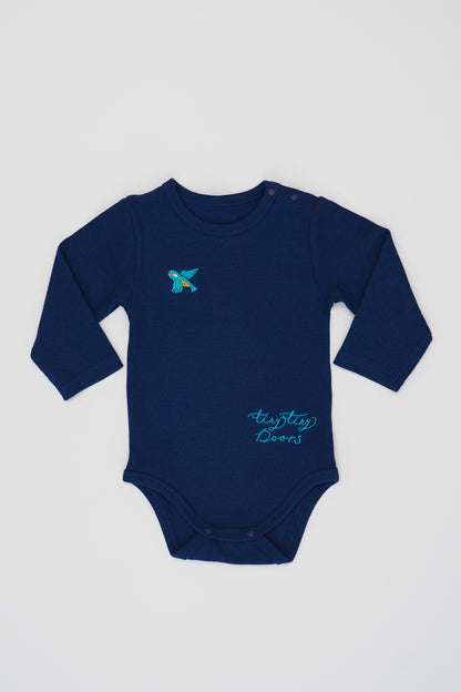 Long Sleeve Bodysuit - One-point Kawasemi