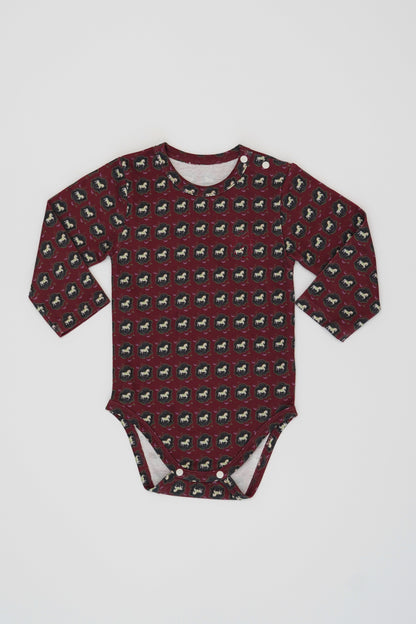 Long Sleeve Bodysuit - Horse