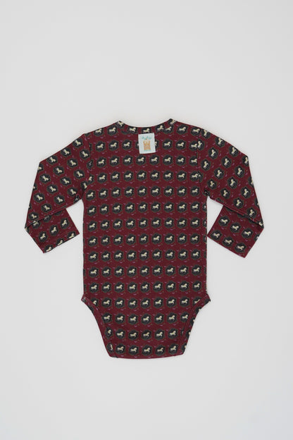 Long Sleeve Bodysuit - Horse