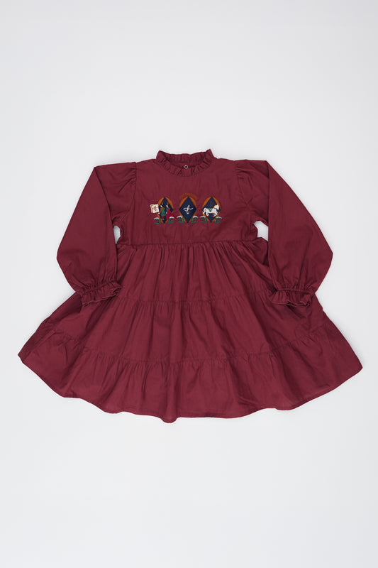 Long Sleeve Dress - Fairground Emblems