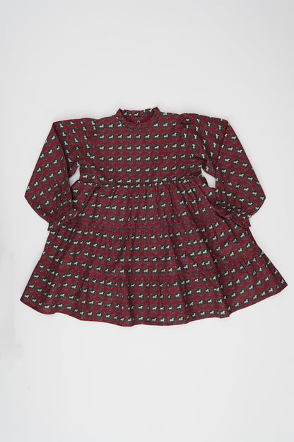 Long Sleeve Dress - Horse