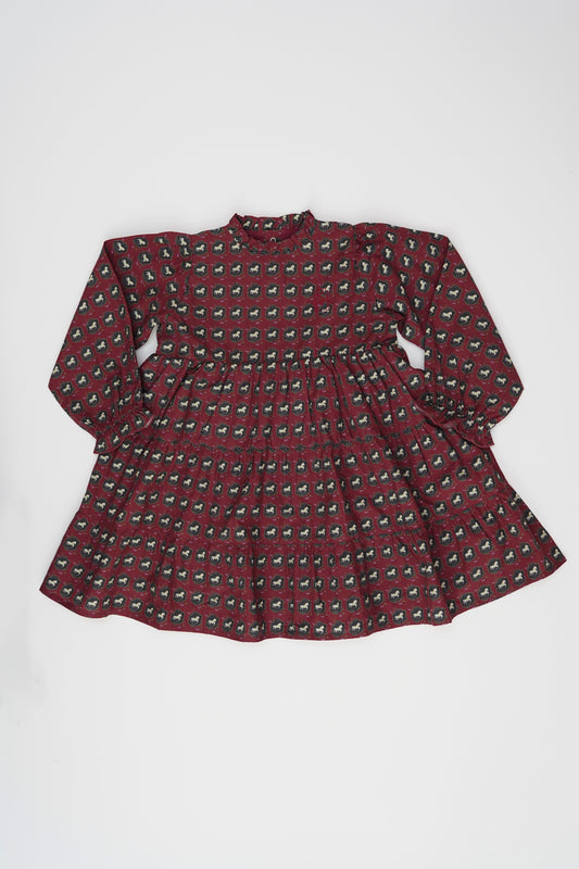 Long Sleeve Dress - Horse