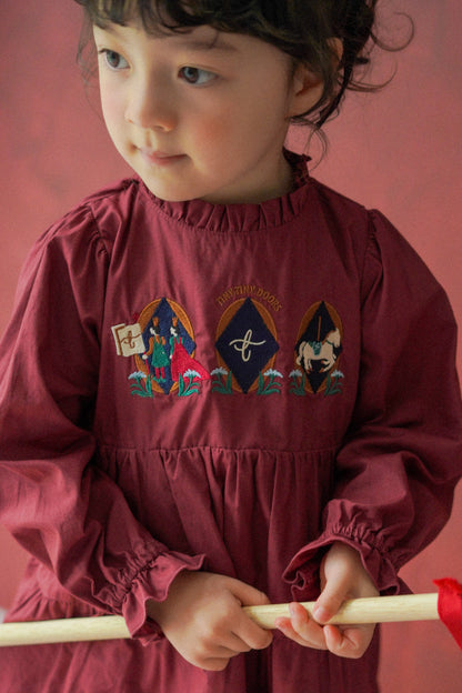 Long Sleeve Dress - Fairground Emblems