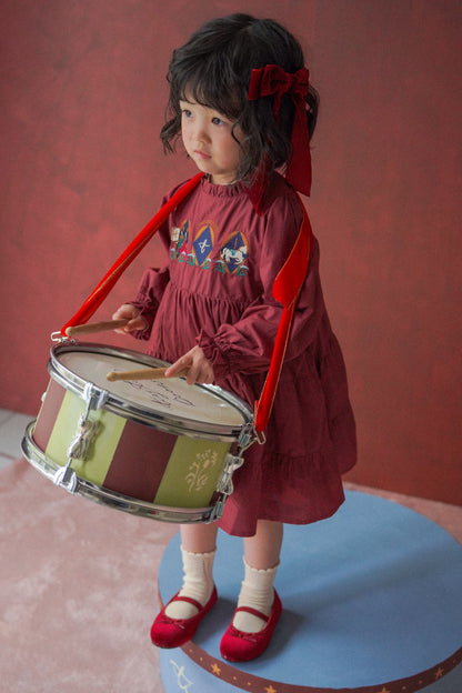 Long Sleeve Dress - Fairground Emblems