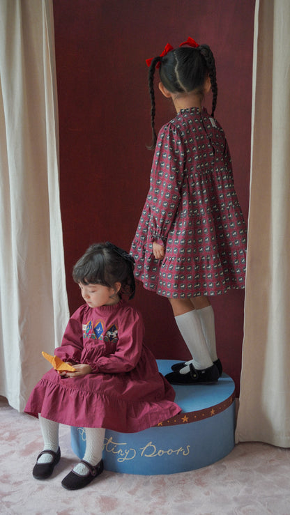 Long Sleeve Dress - Horse