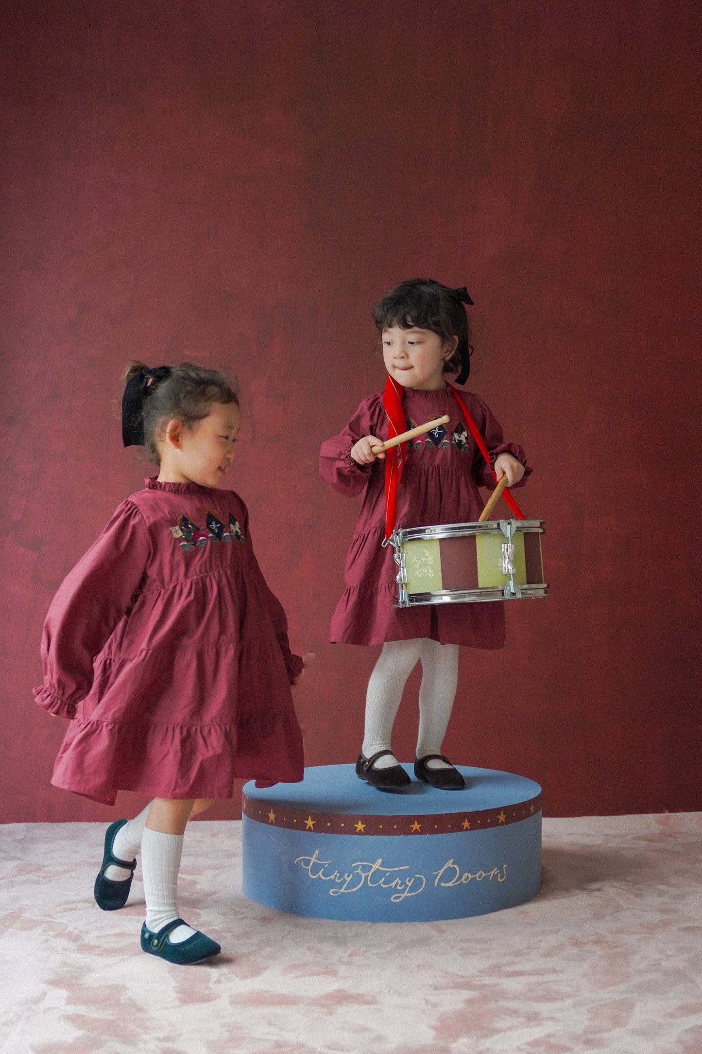 Long Sleeve Dress - Fairground Emblems