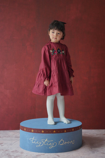 Long Sleeve Dress - Fairground Emblems