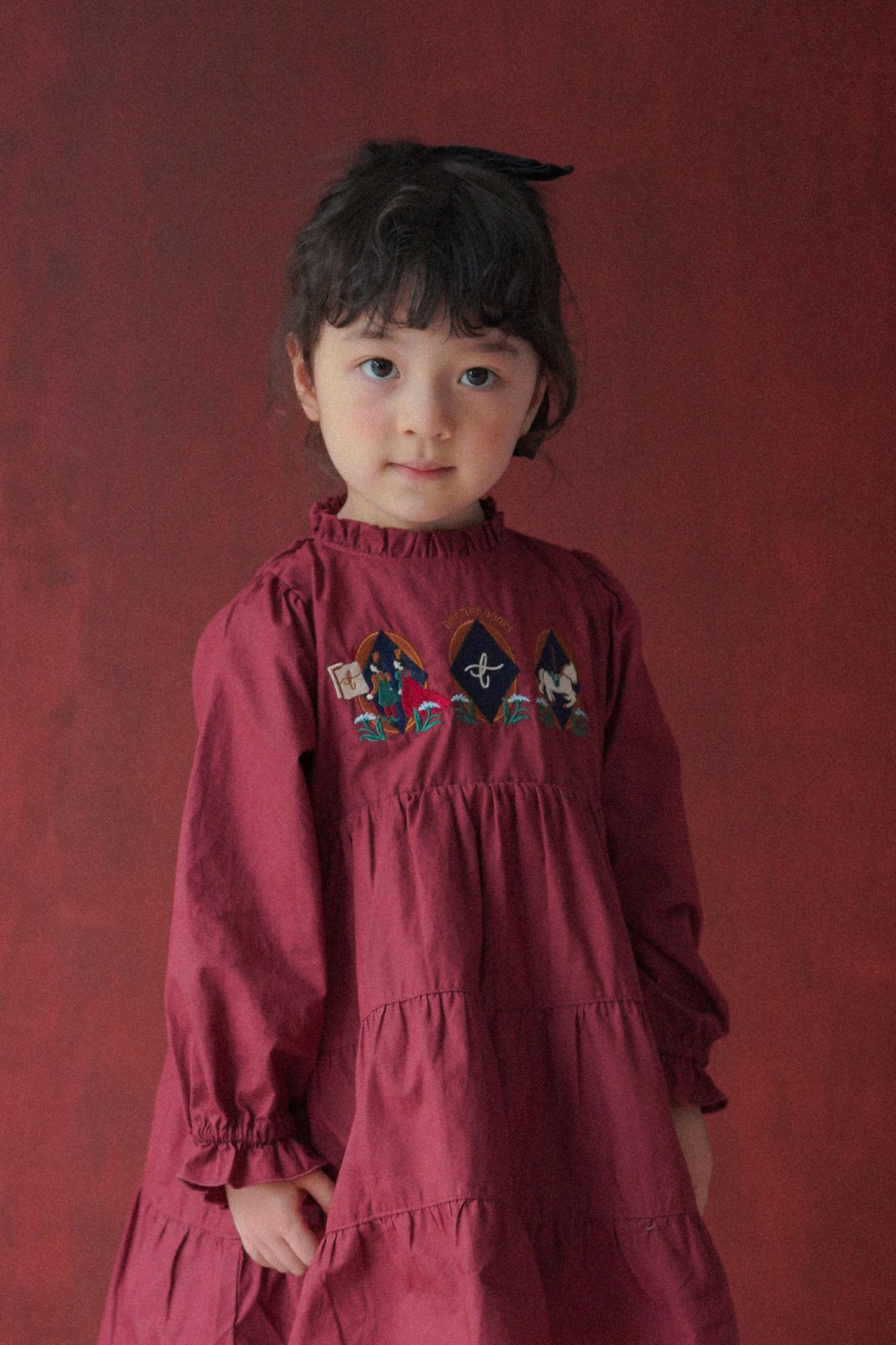 Long Sleeve Dress - Fairground Emblems