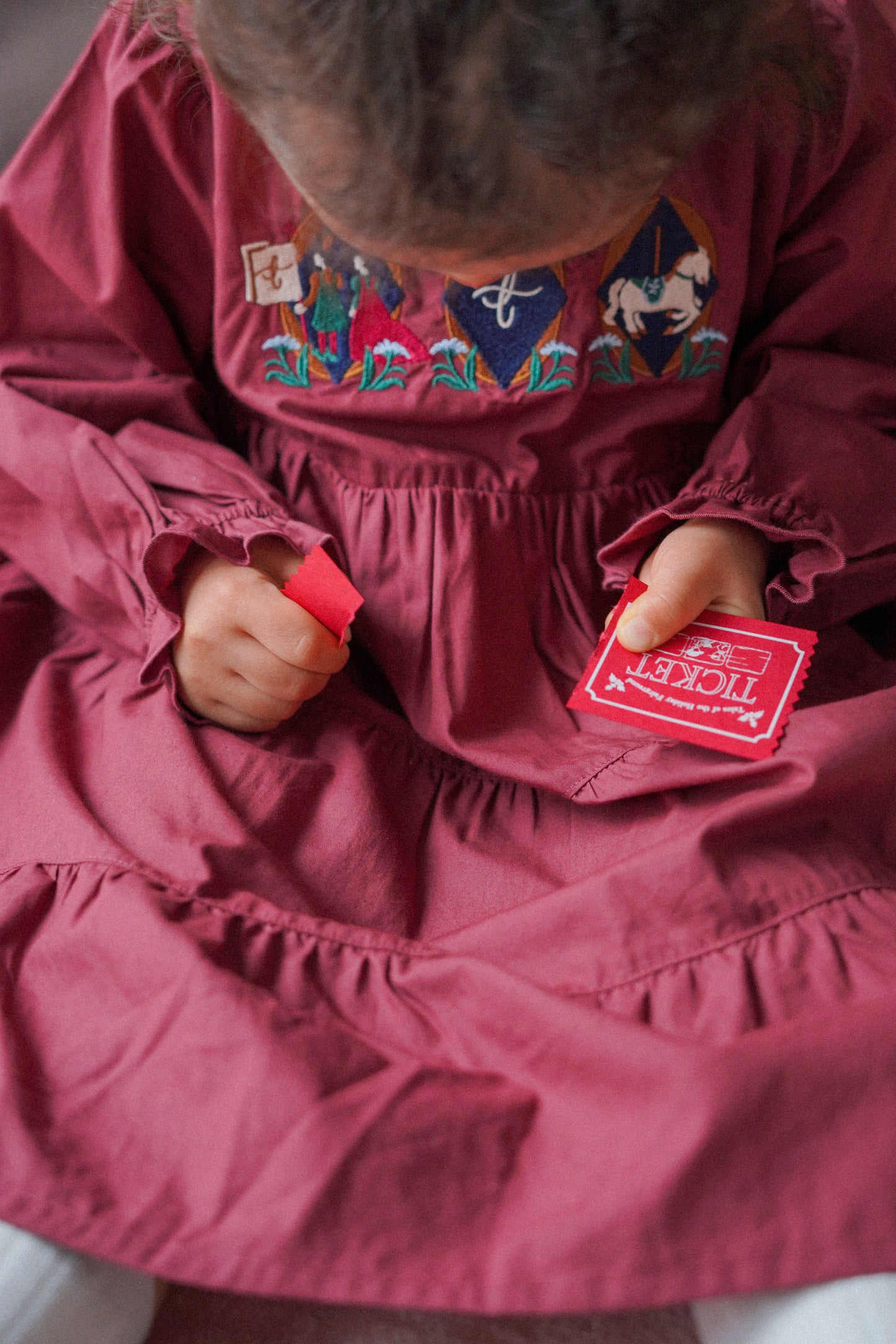 Long Sleeve Dress - Fairground Emblems