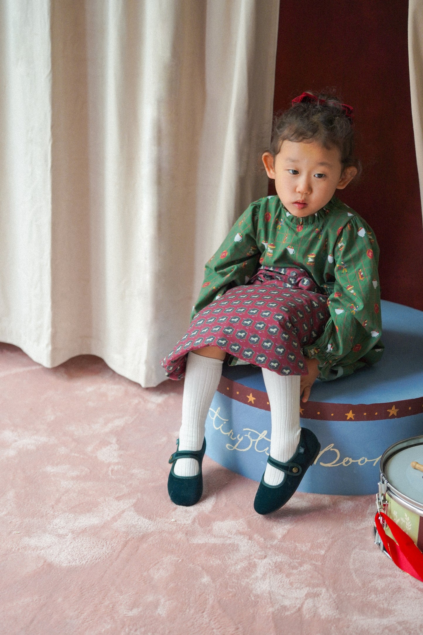 Long Sleeve Dress - Holiday Fairground