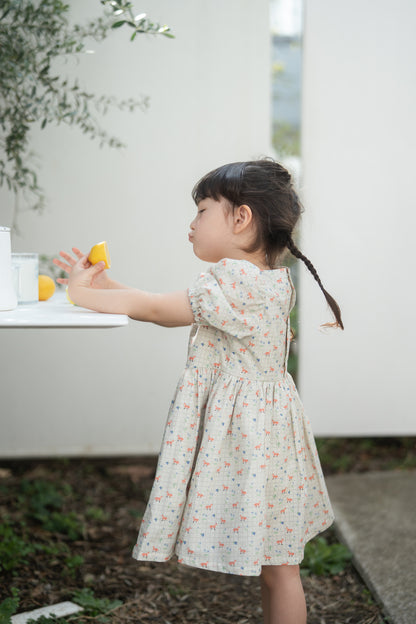 Short Sleeve Dress - Kitsune