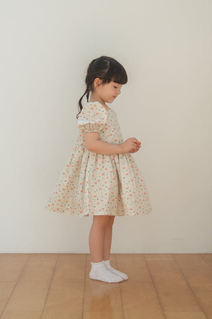 Short Sleeve Dress - Kitsune