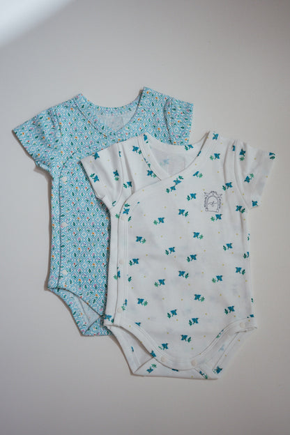 Short Sleeve Bodysuit - Flower