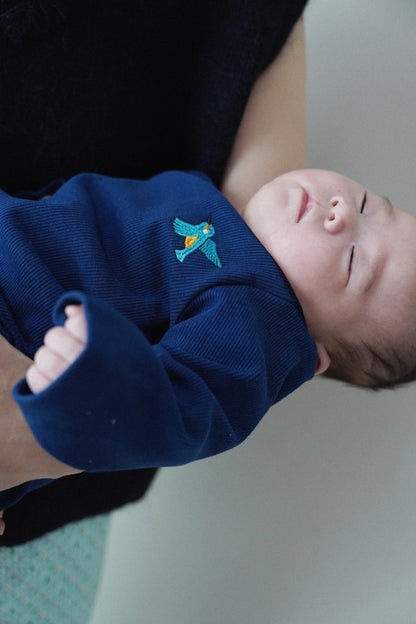 Long Sleeve Bodysuit - One-point Kawasemi