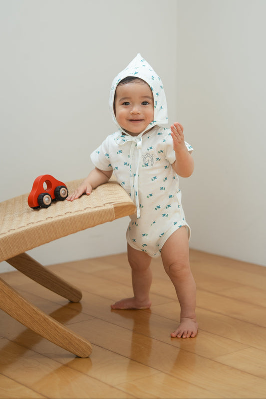 Short Sleeve Bodysuit - Kawasemi