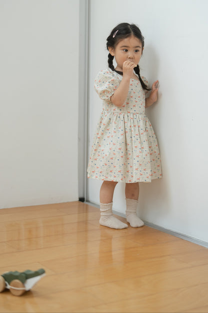 Short Sleeve Dress - Kitsune
