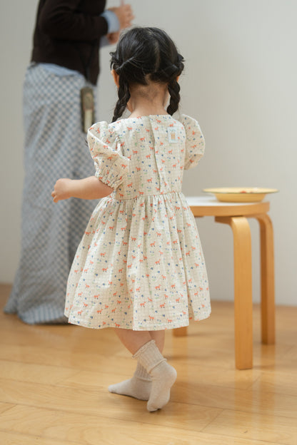 Short Sleeve Dress - Kitsune