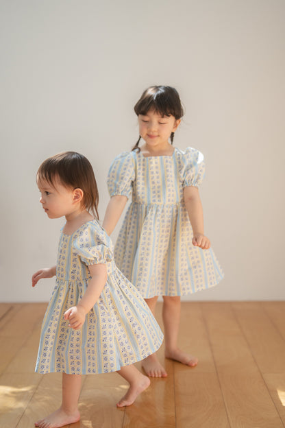 Short Sleeve Dress - Tsubame Stripe