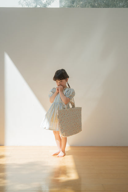 Short Sleeve Dress - Tsubame Stripe