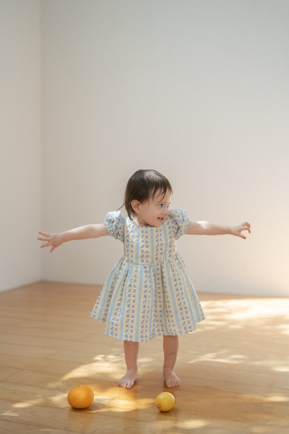 Short Sleeve Dress - Tsubame Stripe