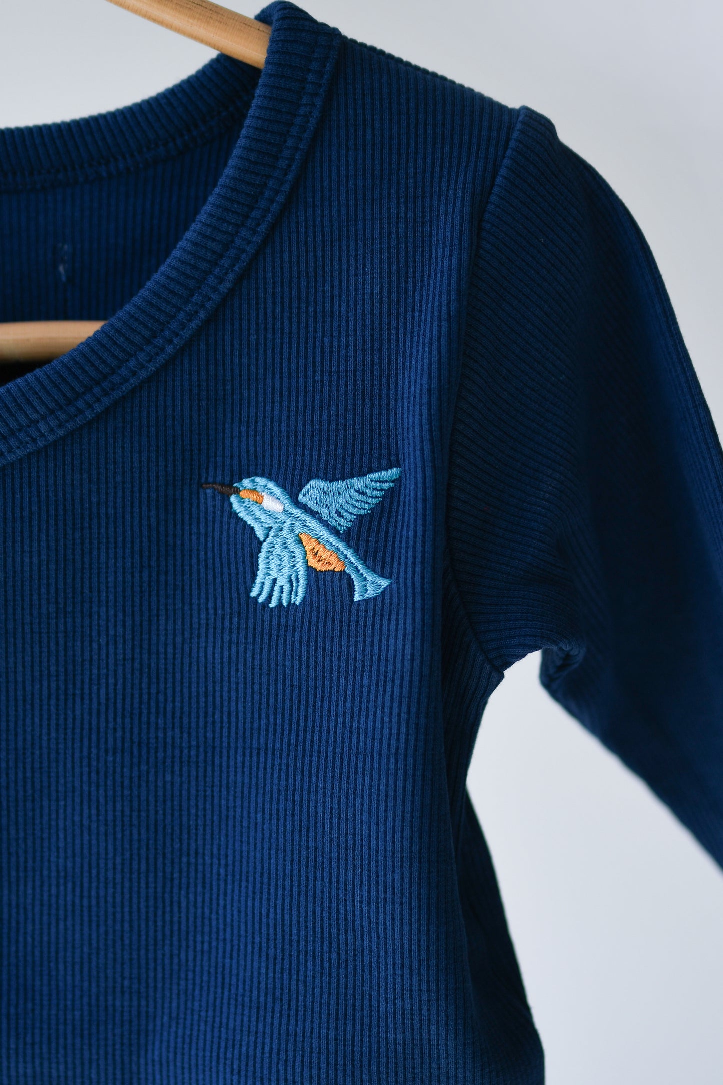 Long Sleeve Bodysuit - One-point Kawasemi